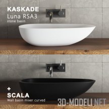 3d-модель Черная и белая раковины Kaskade Luna RSA3