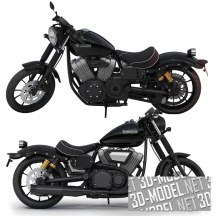 3d-модель Мотоцикл Yamaha XV950r Black