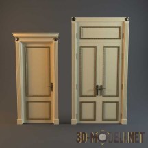 3d-модель Одинарная и двустворчатая двери