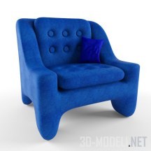 Кресло и подушка цвета «электрик»
