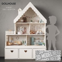 3d-модель Шкаф в детскую «Кукольный домик»