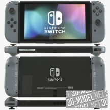 3d-модель Консоль Nintendo Switch с Gray Joy Con