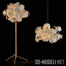 3d-модель Светильники из дерева и рисовой бумаги