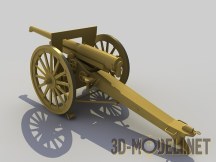 3d-модель Пушка Schneider 75-мм 1897