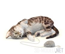3d-модель Кошка и мышка