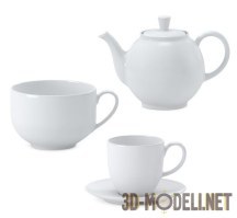 3d-модель Заварник и чашечки