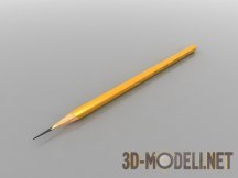 Простой деревянный карандаш желтого цвета