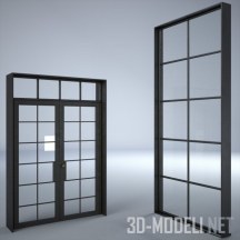 3d-модель Окно и дверь, черные