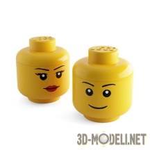 3d-модель Головы для хранения от Lego