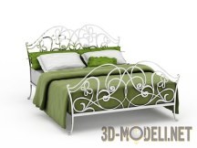 3d-модель Кровать с ажурным декором