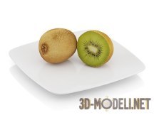 3d-модель Пара киви на тарелке
