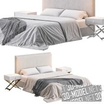 3d-модель Кровать Lennon Bed от ARHAUS в обивке Nomad