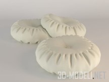 3d-модель Круглые белые подушки