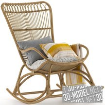 3d-модель Плетеное кресло-качалка Monet