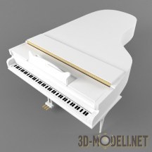 3d-модель Белый рояль