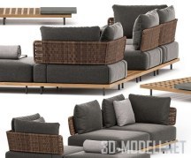 3d-модель Уличный диван QUADRADO от Minotti
