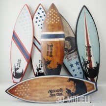 3d-модель Винтажные доски для серфинга от Jeffan