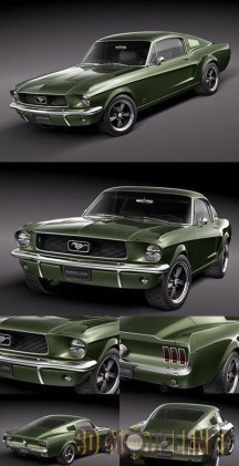 3d-модель Ford Mustang 1967 Bullit