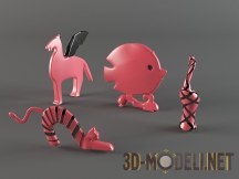 3d-модель Набор фигурок для декора