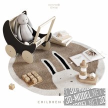 3d-модель Детские игрушки с элементами декора