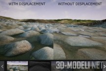 3d-ассет: Displacement Landscape Material