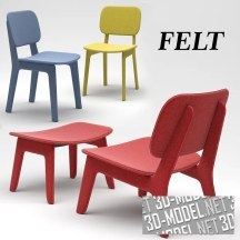 3d-модель Мебель Felt от ligne roset (Delo Lindo Chair)