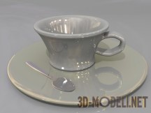 3d-модель Перламутровая кофейная чашка