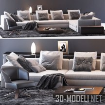 3d-модель Мебель от Minotti с диваном YANG