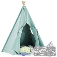 3d-модель Детский вигвам с палаткой