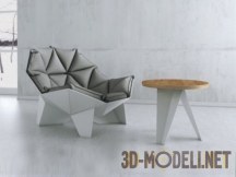 3d-модель Кресло Q1 и столик Q3 от ODESD2