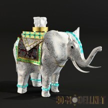 3d-модель Подсвечник в виде индийского слона