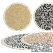 3d-модель Круглые ковры с бахромой