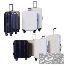 3d-модель Четыре чемодана