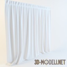 3d-модель Современная прямая тюль