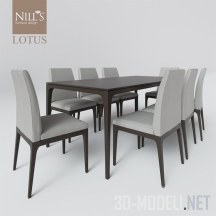 3d-модель Стол и стул Lotus от Nills