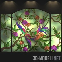 3d-модель Витраж Tiffany «Птицы»