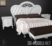 3d-модель Белая кровать Glamour от TreCi