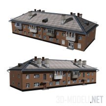 3d-модель 2-х этажный жилой дом