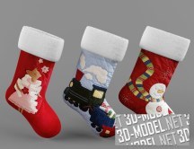 3d-модель Рождественские носки для подарков