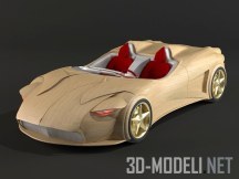 3d-модель Ferrari из дерева