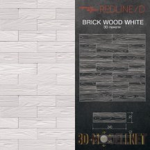 Стеновая панель Brick wood white от REDLINED