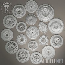 3d-модель Потолочные лепные розетки от Сабур декор