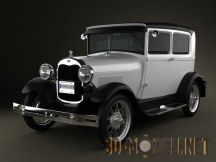 3d-модель Ретро автомобиль Ford Model A Tudor 1929