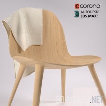 3d-модель Деревянный цельный стул