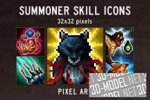 3d-ассет: Summoner 32x32 Skills RPG Icon Pack