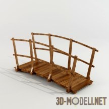 3d-модель Деревянный мостик для сада