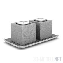3d-модель Кубические подсвечники