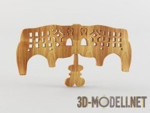 3d-модель Резной декор из дерева