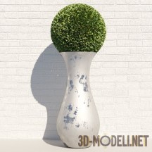 3d-модель Зеленый шар в вазе