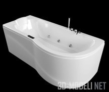 3d-модель Ассиметричная ванна с гидромассажем